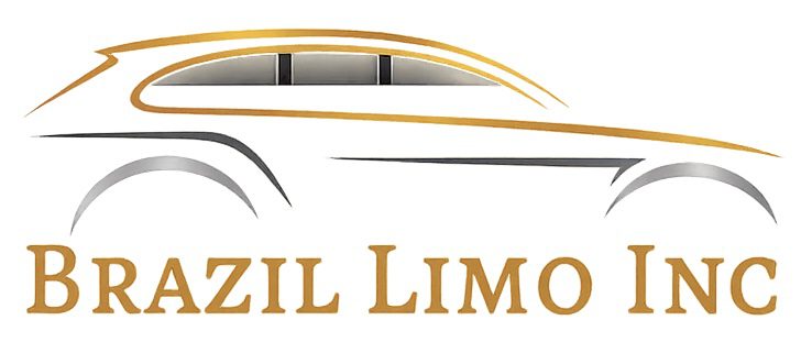 car logo in black and yellow written Brail Limo Inc